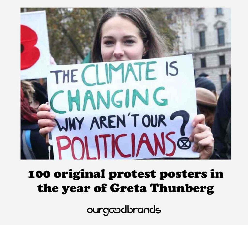 100 original protest posters in the year of Greta Thunberg