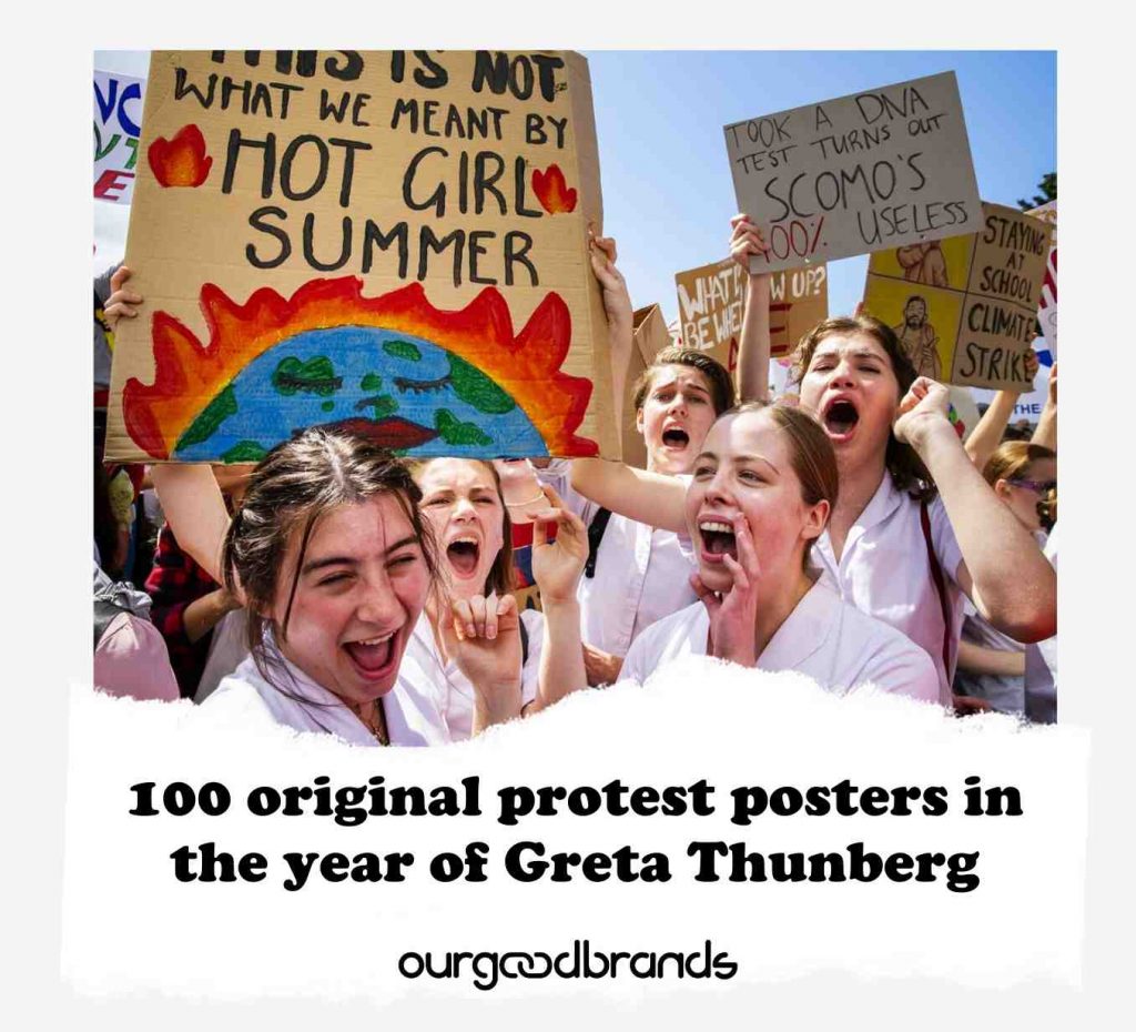 100 original protest posters in the year of Greta Thunberg