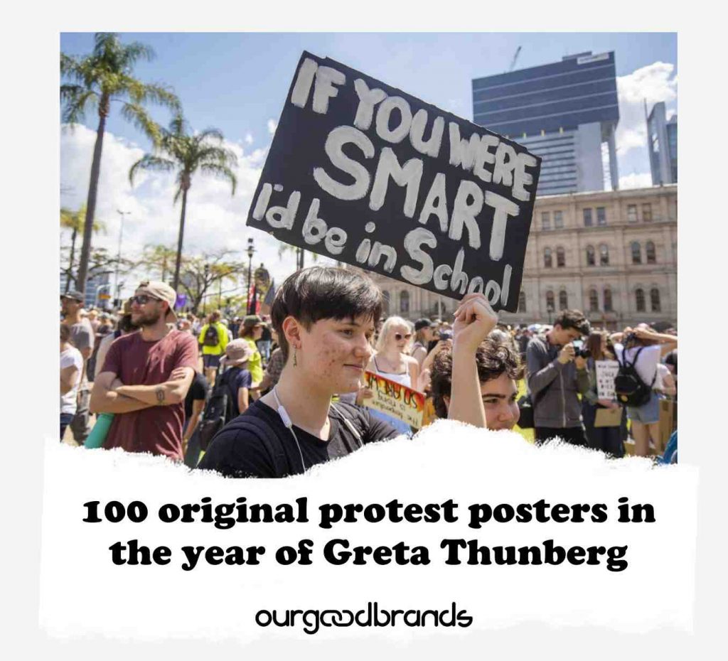 100 original protest posters in the year of Greta Thunberg