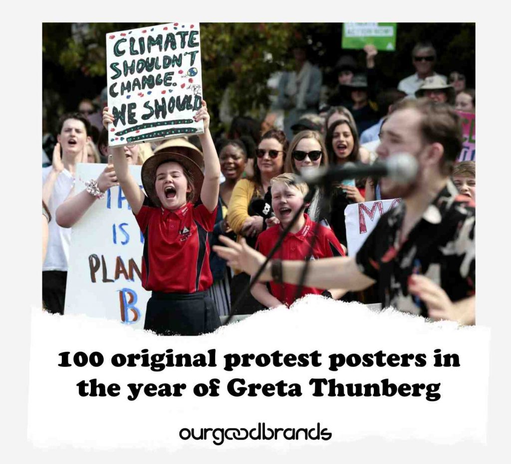 100 original protest posters in the year of Greta Thunberg