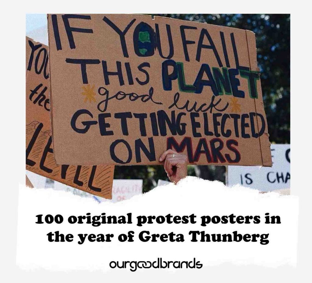 100 original protest posters in the year of Greta Thunberg