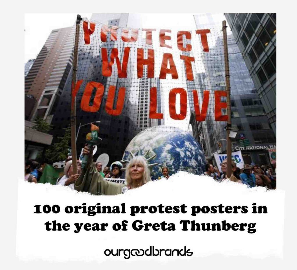 100 original protest posters in the year of Greta Thunberg