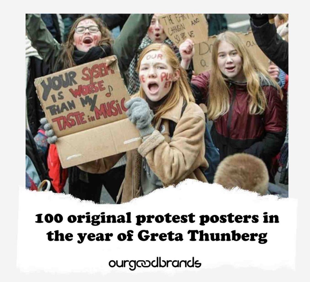 100 original protest posters in the year of Greta Thunberg