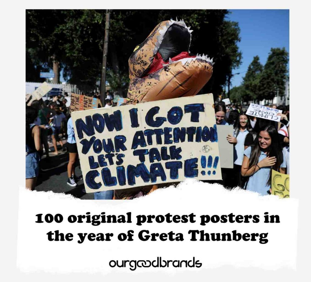 100 original protest posters in the year of Greta Thunberg