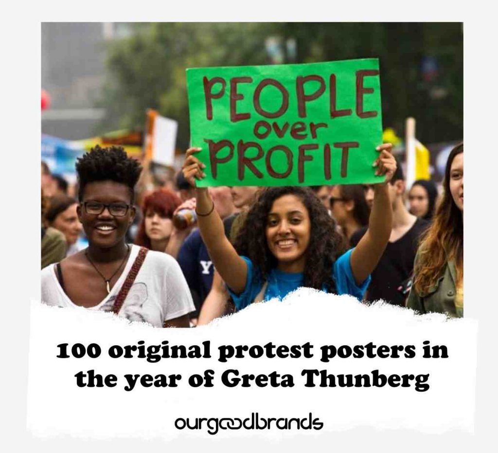 100 original protest posters in the year of Greta Thunberg