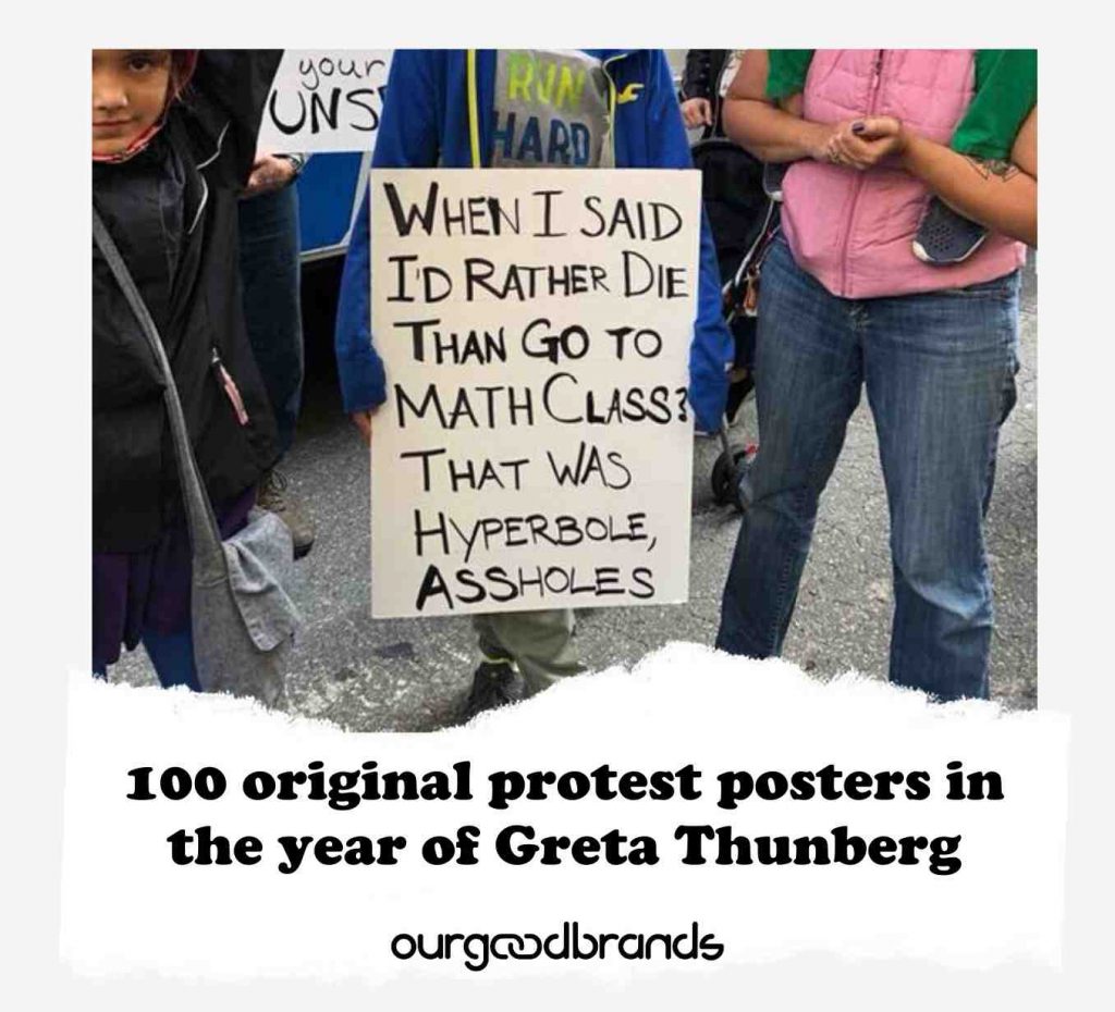 100 original protest posters in the year of Greta Thunberg