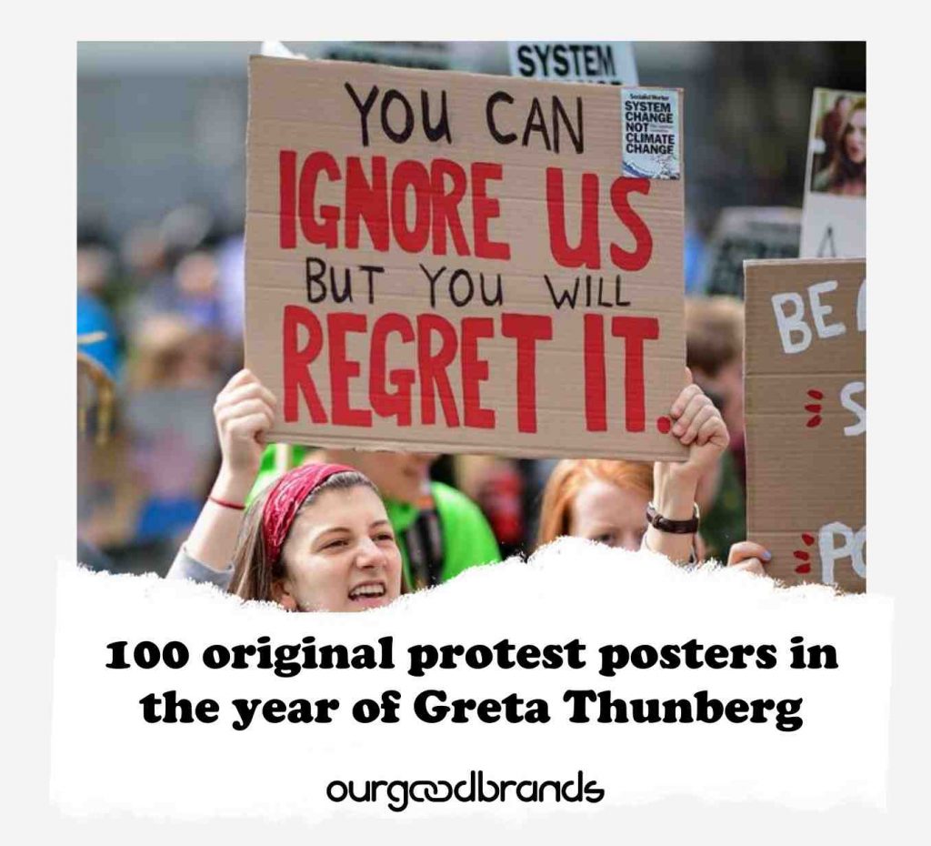 100 original protest posters in the year of Greta Thunberg