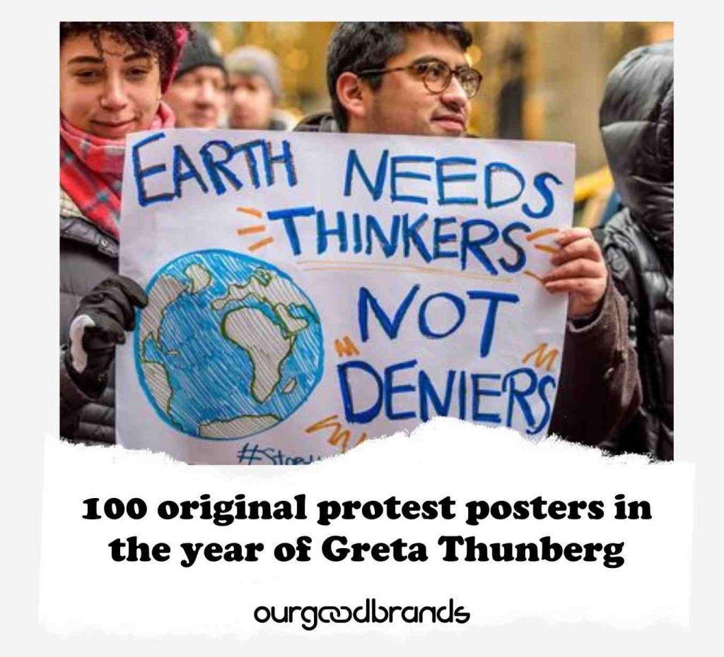 100 original protest posters in the year of Greta Thunberg