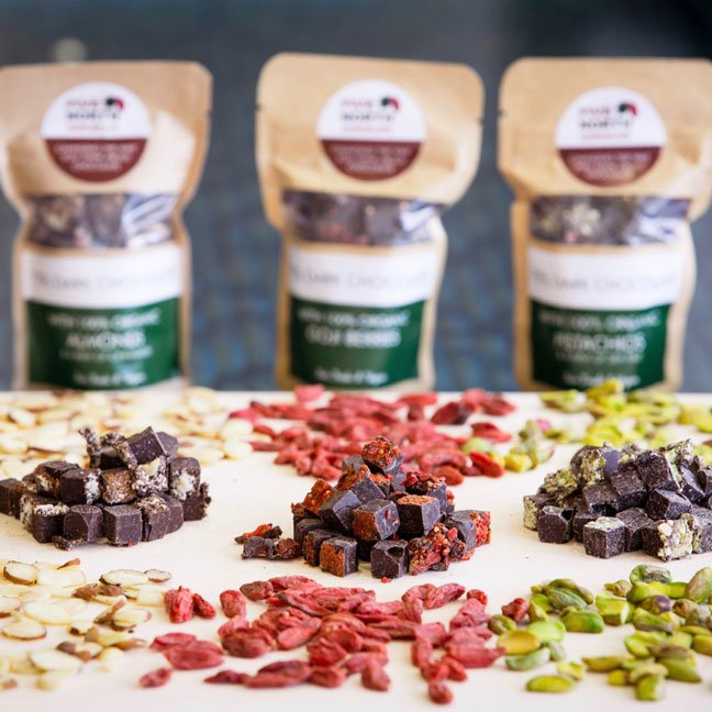 five north fair trade chocolate snacks