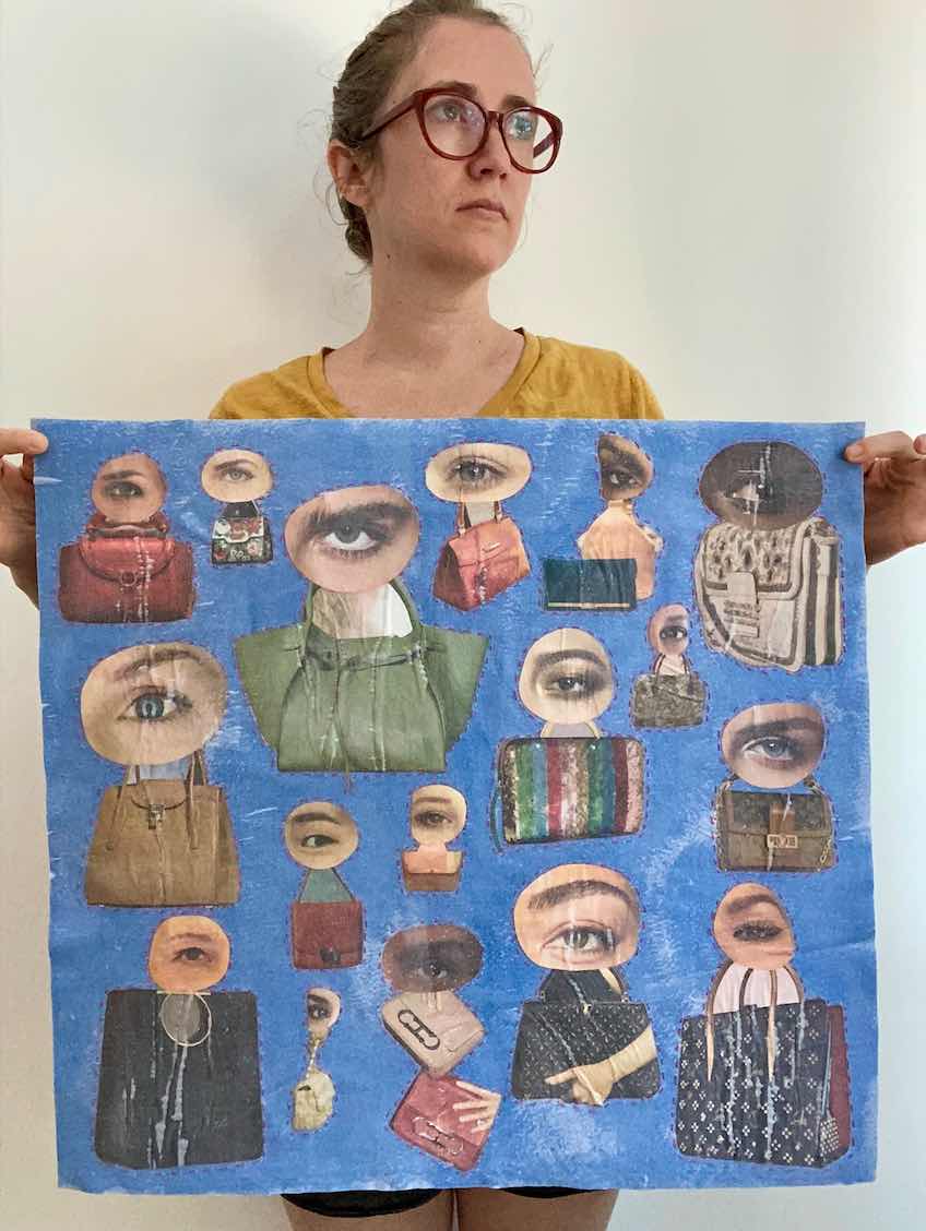 Fashion artactivist repurposes magazines to speak up for garment workers
