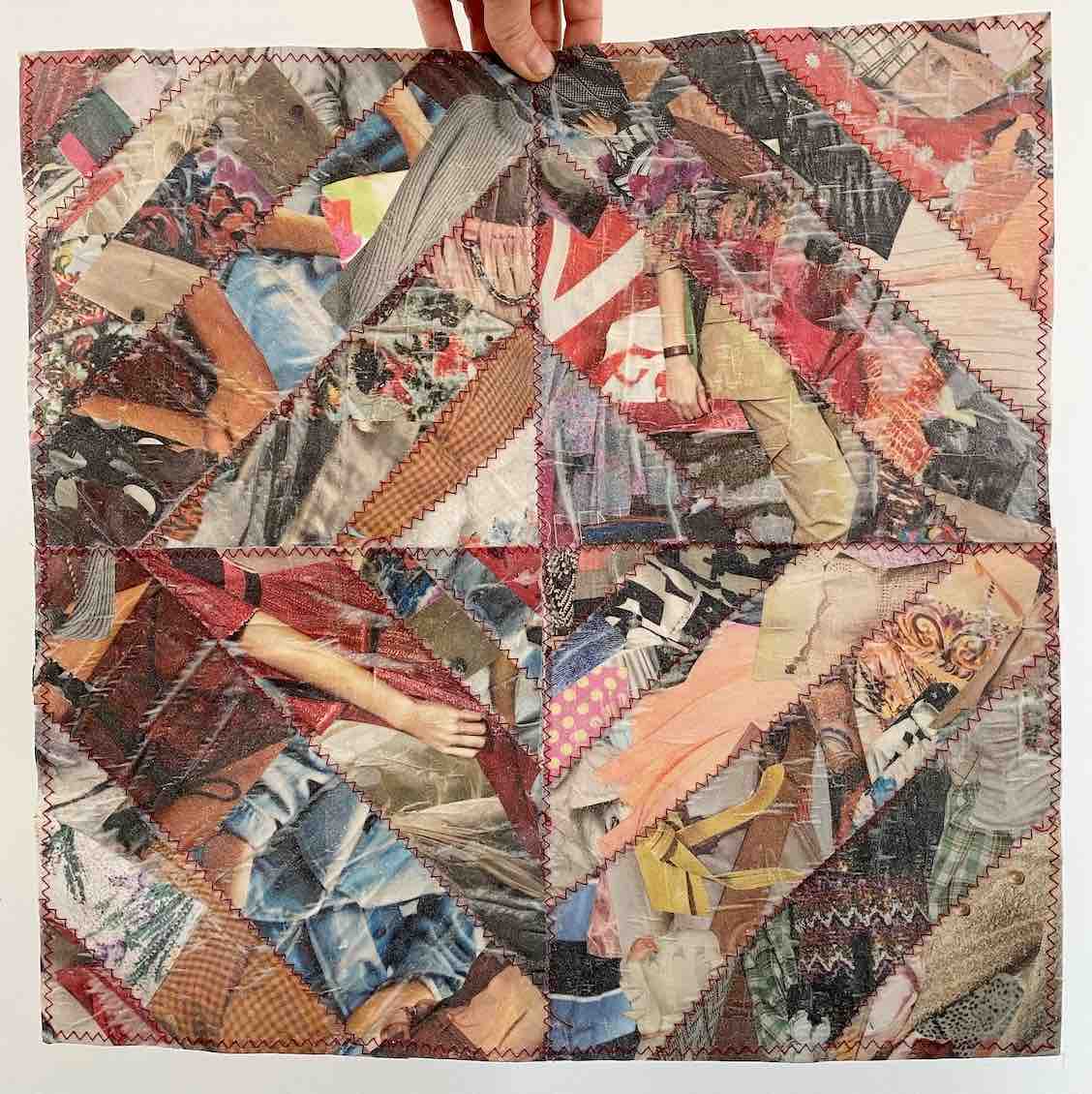 Fashion artactivist repurposes magazines to speak up for garment workers