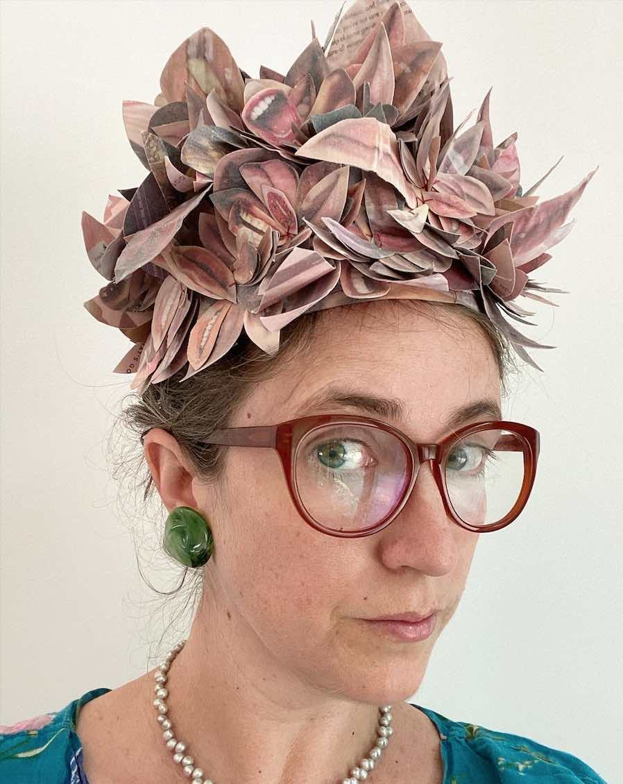 Fashion artactivist repurposes magazines to speak up for garment workers
