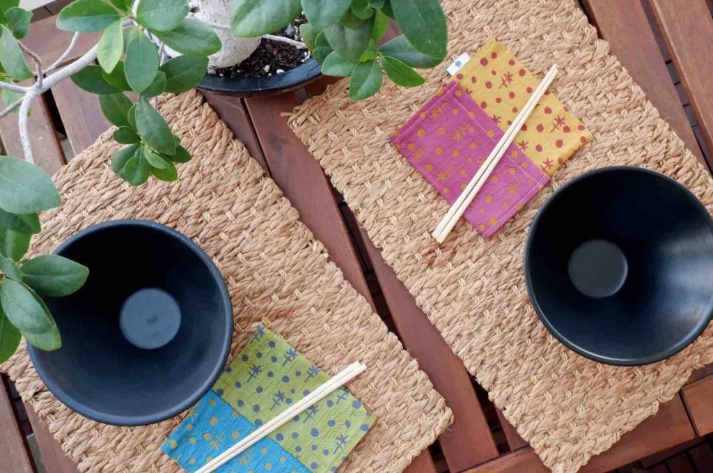 Circle for purpose with home & kitchen items made from textile offcuts