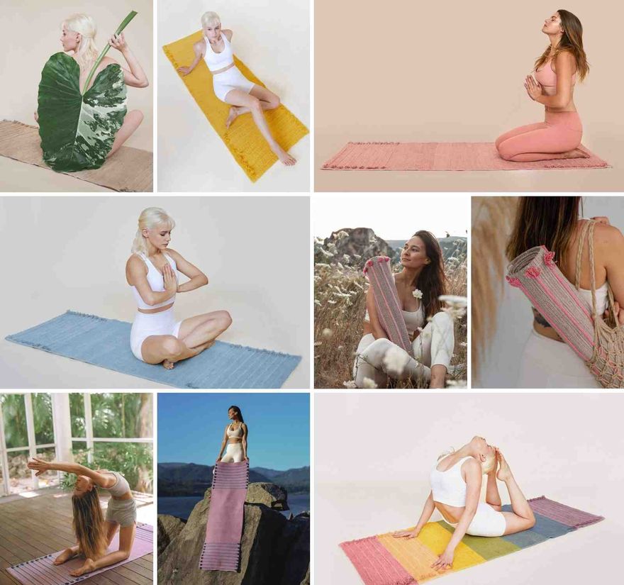 Ethical, handwoven & naturally dyed herbal yoga rugs for health & performance
