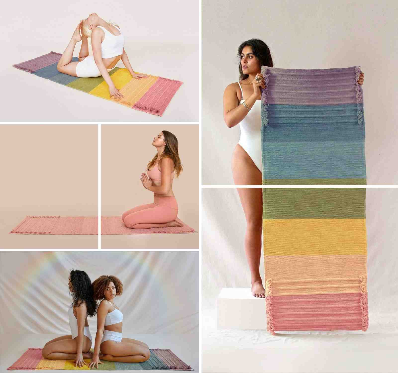 Ethical, handwoven & naturally dyed herbal yoga rugs for health & performance