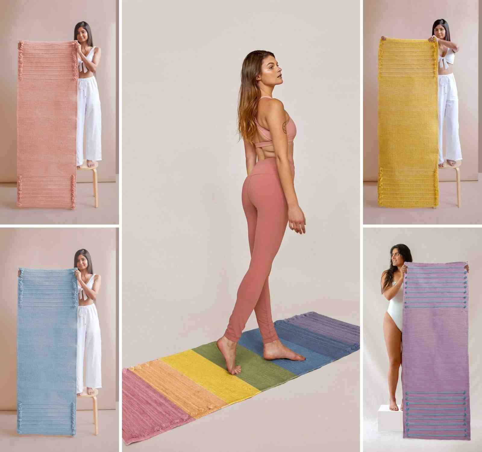 Ethical, handwoven & naturally dyed herbal yoga rugs for health & performance